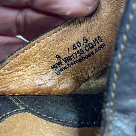 Born Brown Leather Studded Clogs - Picture 9 of 11